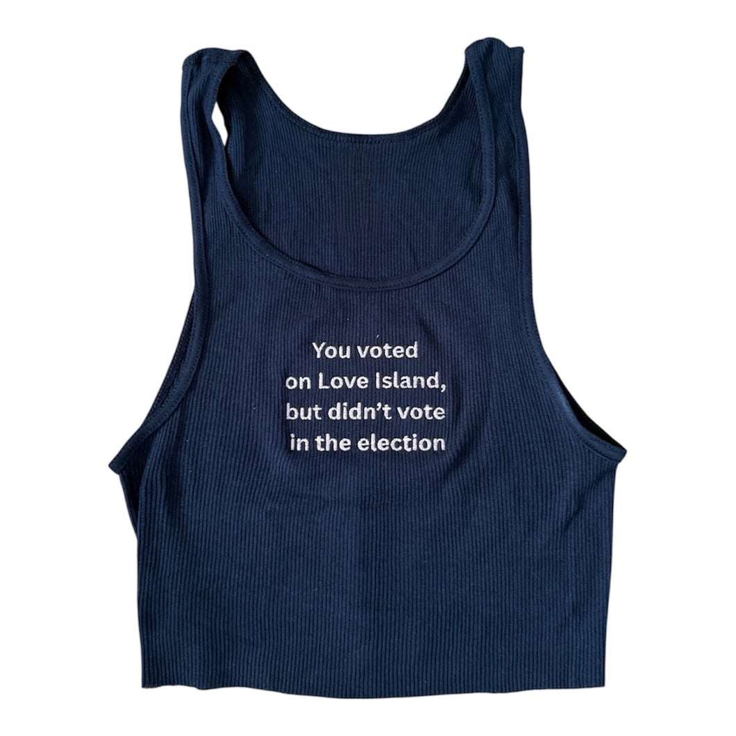 Love island cropped tank