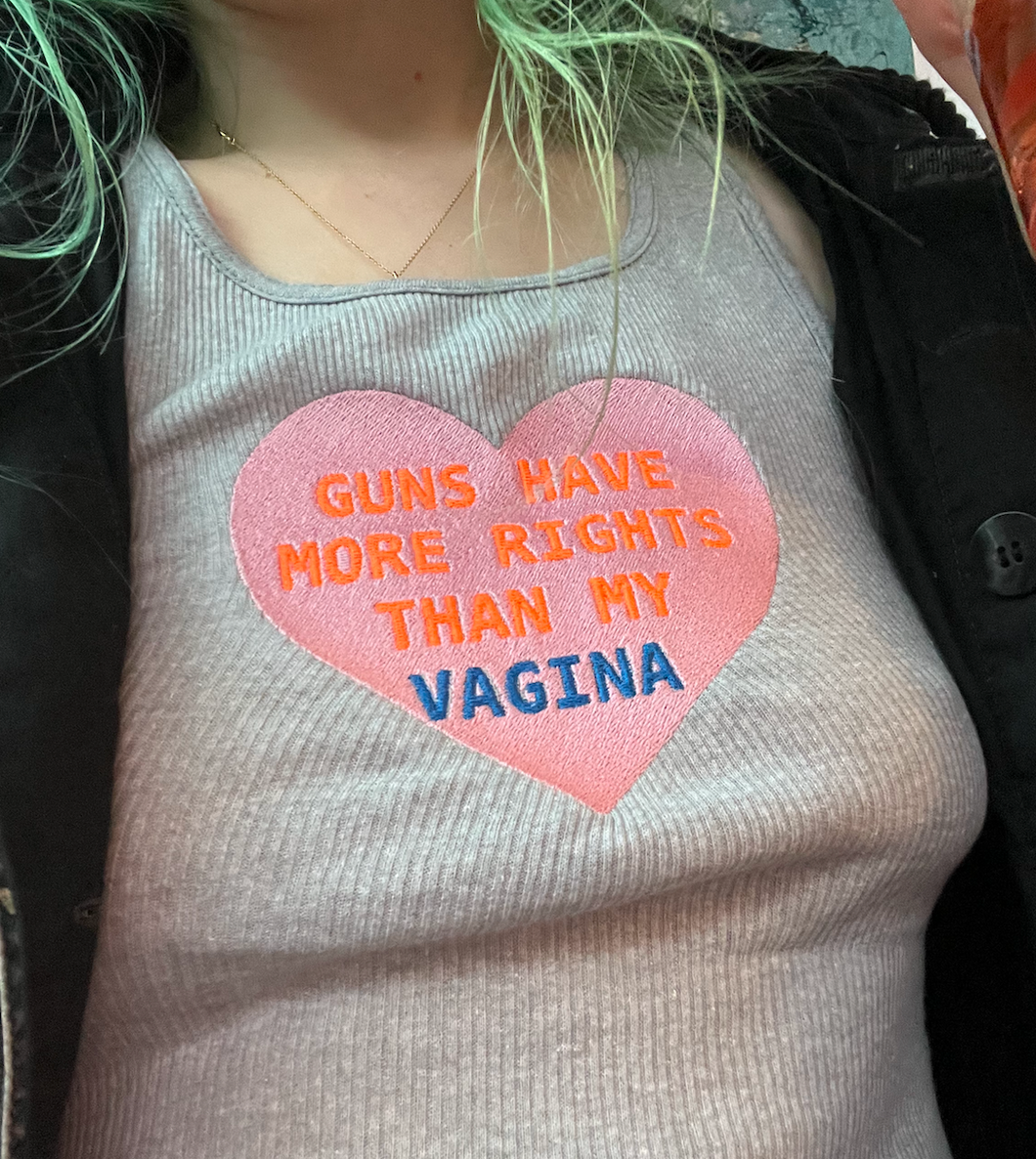 Guns Have More Rights Than My Vagina Cropped Tank - Grey